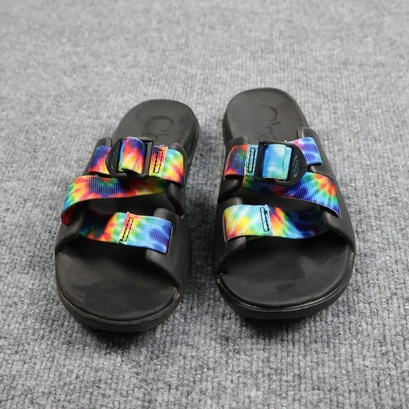 Chaco Sandals Youth‎ Size 1 Black Rainbow Slide Adjustable Straps Slip On Kids
