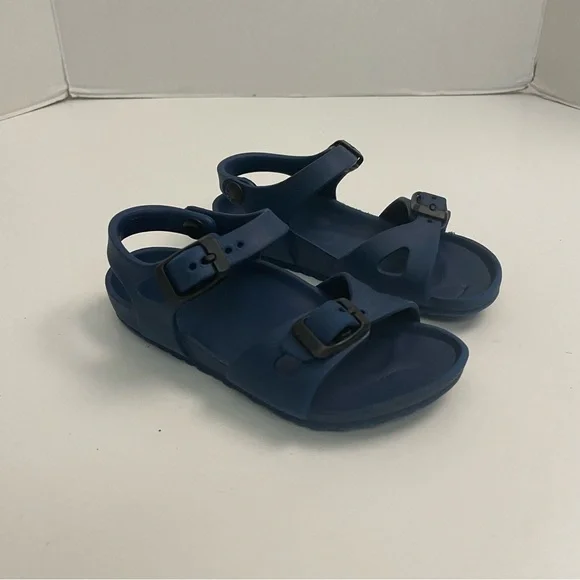 Birkenstock Sandals Rio Slingback Double Strap Ankle Buckles Blue Unisex