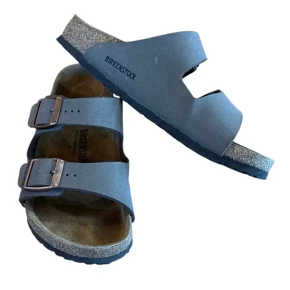 Birkenstock Arizona Kids Dual Strap Mocha Slip On Shoes Sandals Size 32 / 1-1.5