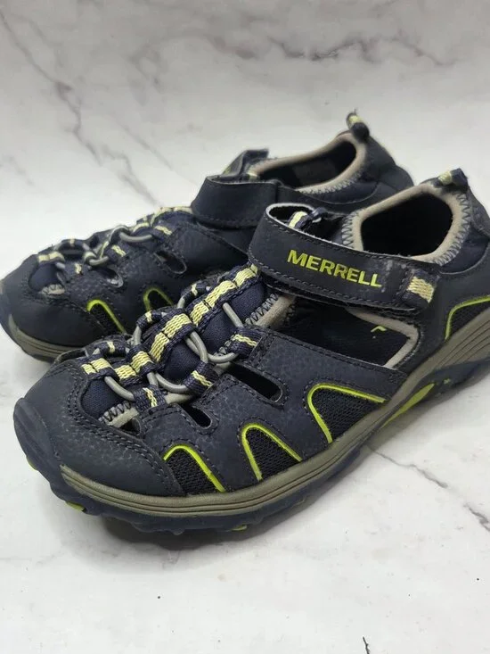 Merrell Hydro H2O Hiking Sandals Blue Closed Toe Waterproof Boys 1