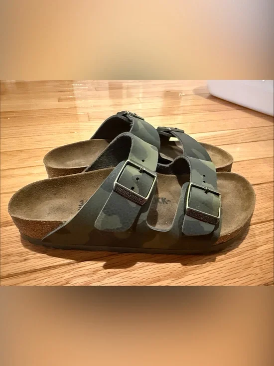 Birkenstock Kids Two-Strap Sandal - Olive Camo