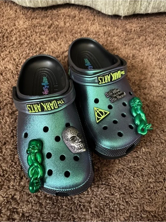 Harry Potter -Dark Arts Metallic Green Crocs