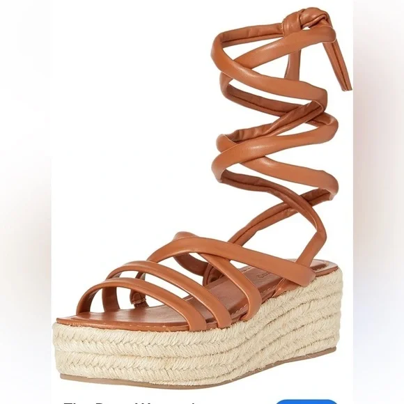 The Drop Women's Louanne Strappy Ankle Wrap Platform Espadrille new