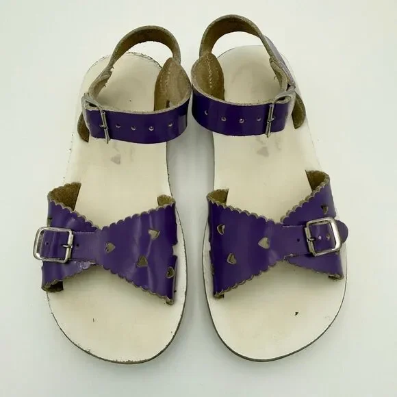 Saltwater Sandals Gloss Violet Purple Buckle Waterproof Sandals Size Kids 11