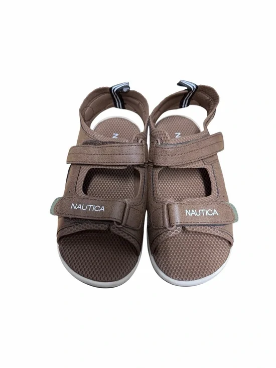 Nautica Helmy Kids Brown Sport Sandals Size 13 Hook & Loop Water Shoes