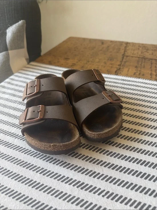 Birkenstock Kids Brown Double-Buckle Sandals