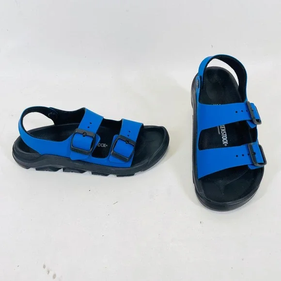 Birkenstock Mogami Terra Blue Black Kids Sandals Size 34 US 3 Water Friendly