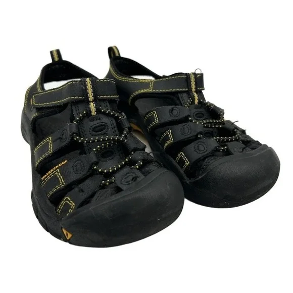 KEEN Youth Kids Size 13 US Newport H2 Water Sandals Black Yellow