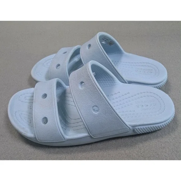 Crocs Sandals Kids 11 Blue Classic Iconic Comfort Two Strap Lightweight