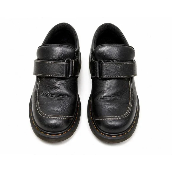 Dr Martens‎ Women's US 7 UK 5 Monk Strap Black Leather Platform Shoes Vintage