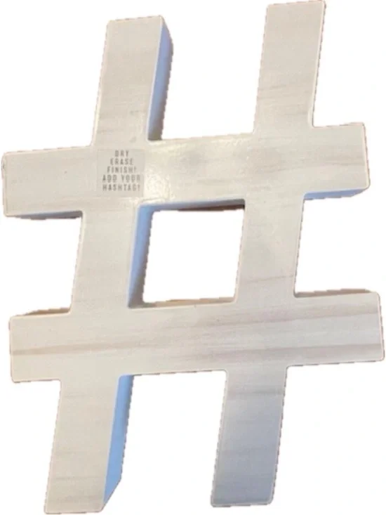 2 Dry Erase Hashtag Wedding Signs