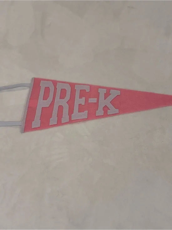 Beaufort bonnet company back to school pennant - pink pre-k