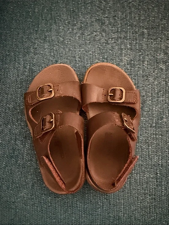 Merrell Kids Brown Double-Strap Buckle Sandals