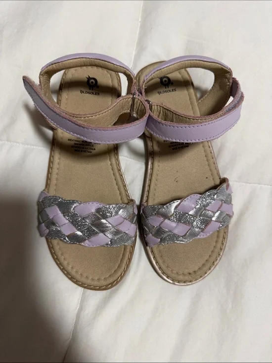 Old Soles Lilac and Silver Braided Strap Sandals