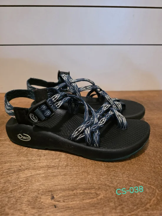 Chaco ZX2 Classic Women's Sandals Size 8 - Teal/Blue Geometric