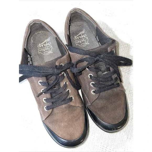 Dansko Vegan Women’s Nursing Shoes Size 38 U.S. 7 M Brown Fabric Hospital Clinic