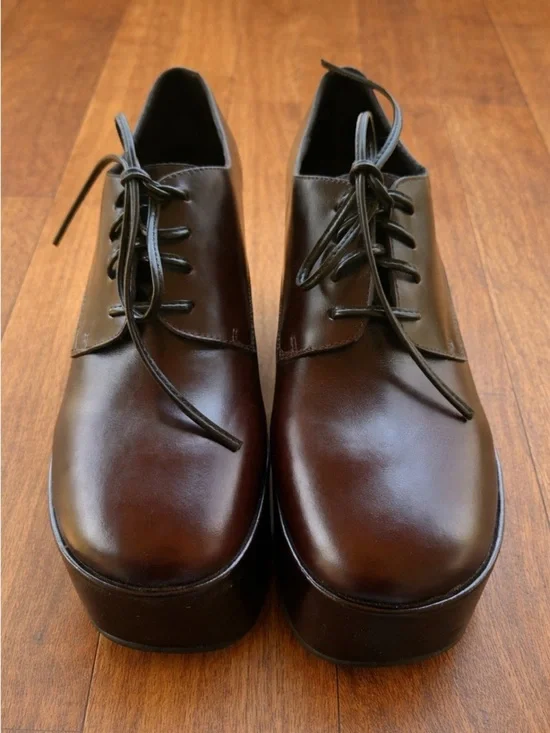 JEFFREY CAMPBELL LEATHER PLATFORMS SIZE 8.5
