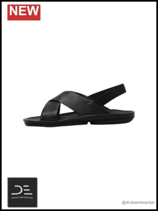 Camper Women's Leather Sandals - X-Strap Gladiator Flats, Slip On, Open Toe