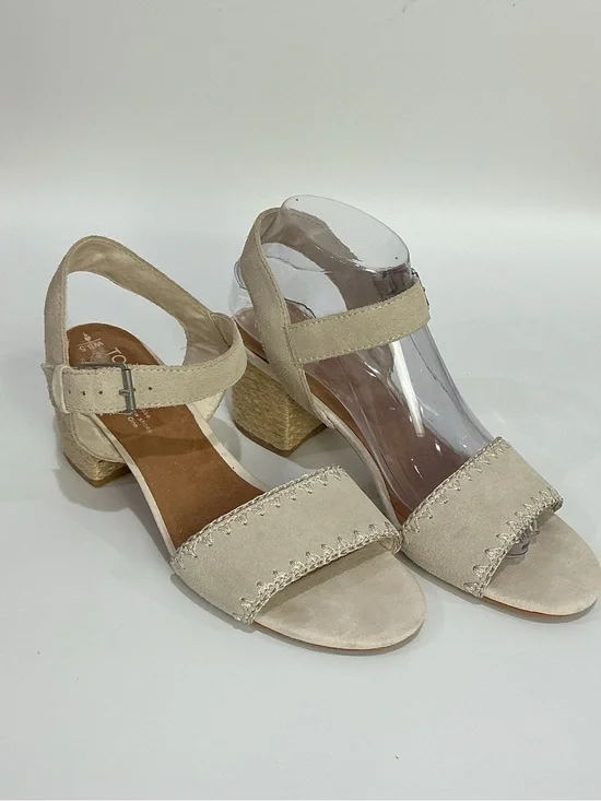 TOMS | Rosa Slingback Sandals | Birch Suede, size 8.5
