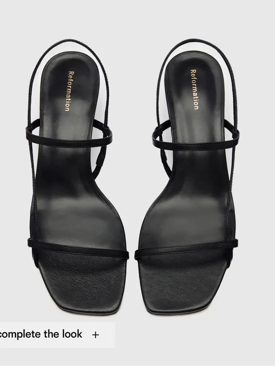 Reformation Serenity Bare Sandal in Black Size 38