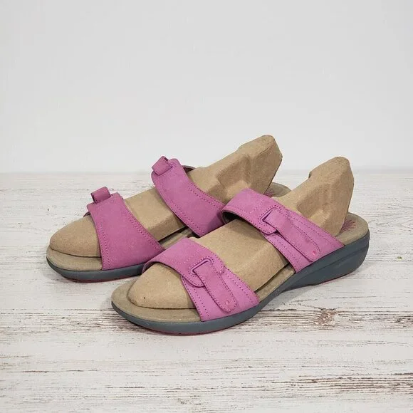 Dansko  Pink Leather Sandals  Women's Size 41 (US size 10.5-11) Hook and Loop