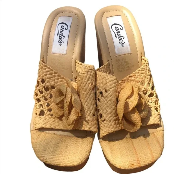 CANDIES VINTAGE Y2K WOVEN SANDALS