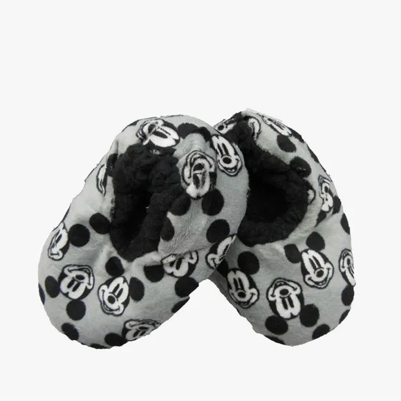 Disney 90 Yr. ( 2T-3T) Toddler Fuzzy Mickey Mouse Slippers
