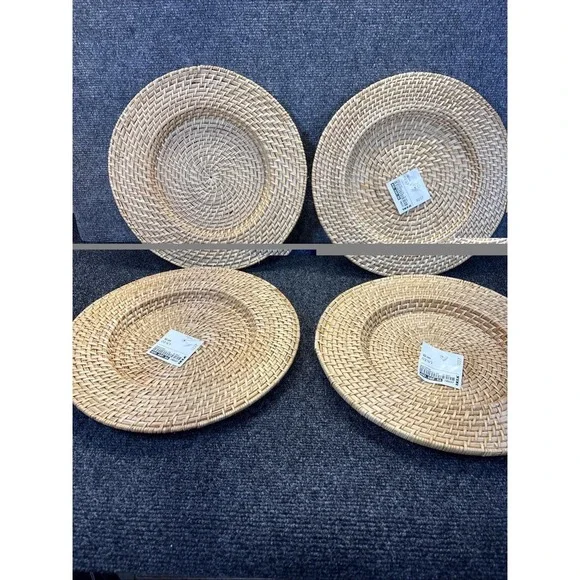Vtg~IKEA~Woven Plate Chargers~12.5