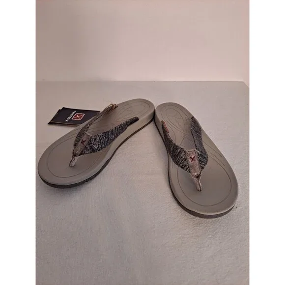 Twisted X Womens Flip Flops Size 9M WSD0037 Grey Merino Wool Odor Resistant