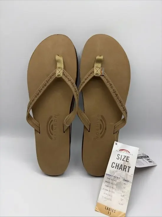 Women’s Rainbow Sandals Flip Flops 301ALTNF Size US 10 Sierra Brown NWT