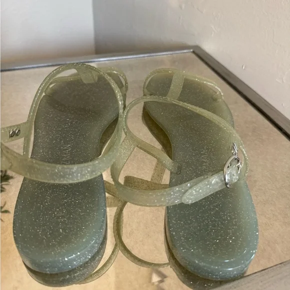 Stuart Weitzman  Mellie Jelly Glitter sandals size 10