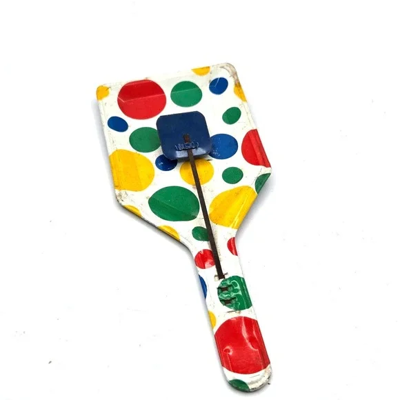 Vintage Polka Dot Noise Maker Party Clapper Metal Tin‎ 7