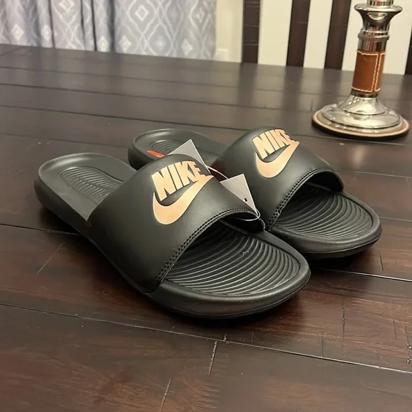 Nike Victori One Slides Sandals Shoes new CN9677 001 black bronze Women’s Size 8