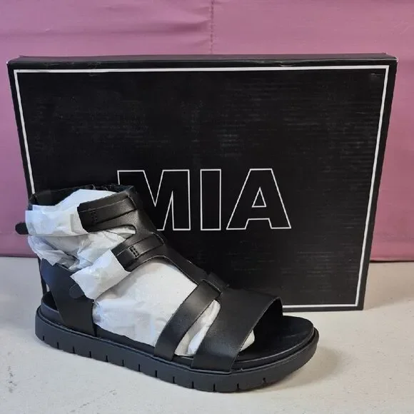 MIA Kayde Size 7M Or 8.5M Black Gladiator Sandal - New