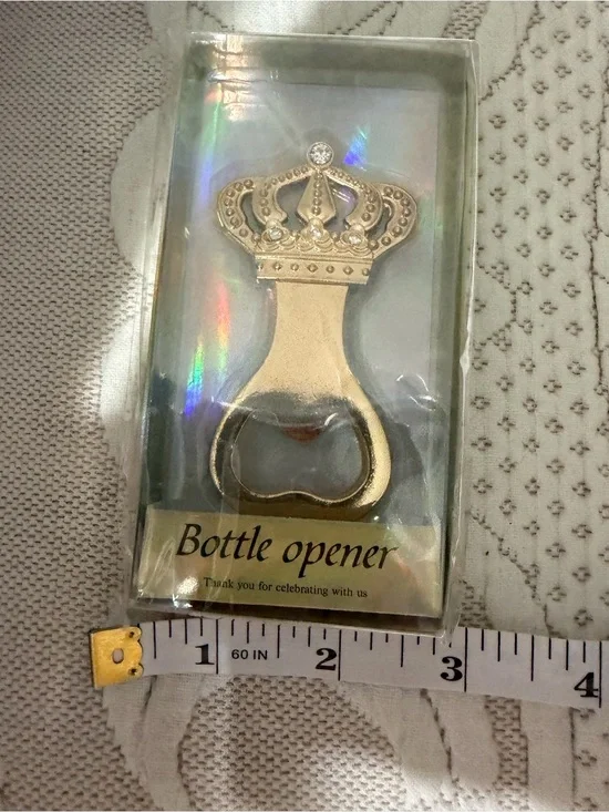 Gold Crown Bottle Opener - Party Favor gifts NEW