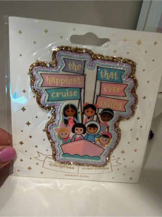 Disney Parks Stoney Clover The Happiest Cruise Pink Glitter Adhesive Patch