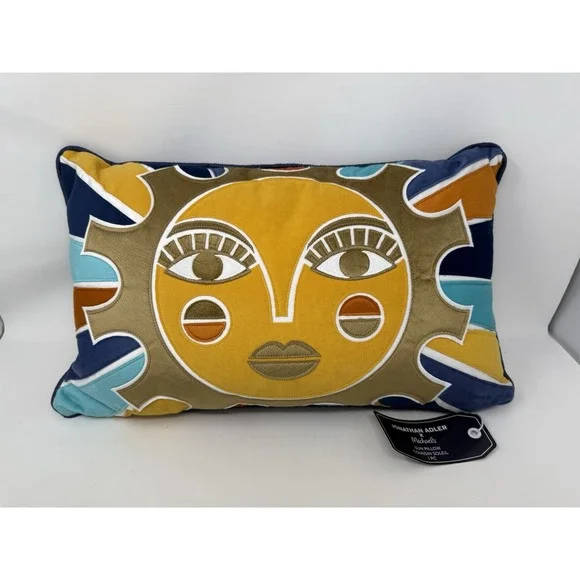 Jonathan Adler Michael X Sun Rectangle Pillow NWT