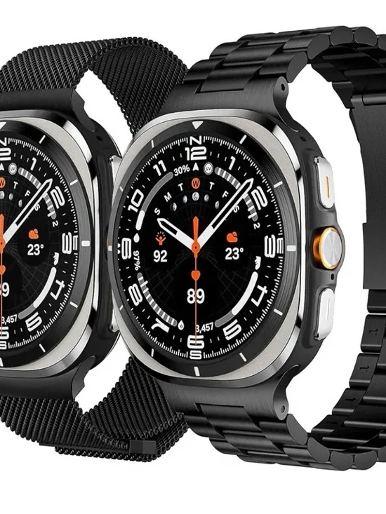 Suplink smart watch band 2 pack in black
