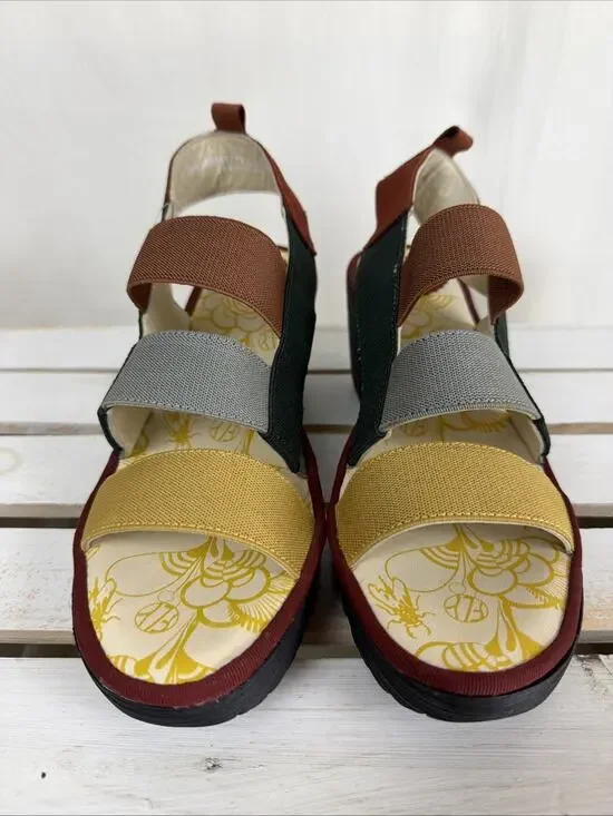 New NO Box Fly London CUPIDO Strappy Slip On Sandal #1056 Size EU 40
