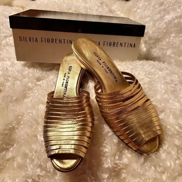 Silvia florentina carmelagold,old nappa sz.6 all leather originally 510.00$, NWT