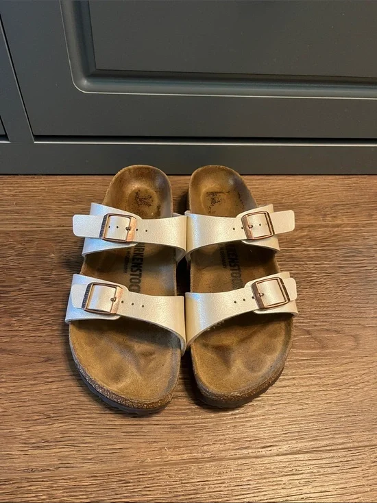 Birkenstock franca sandals- graceful pearl white