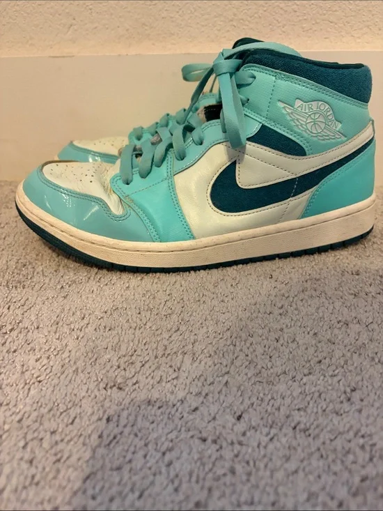Jordan Women’s High Top Sneakers - Teal & White