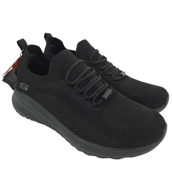 Skechers Squad Chaos Jasul Work Shoes Women 7 WIDE Black Slip Resistant NEW
