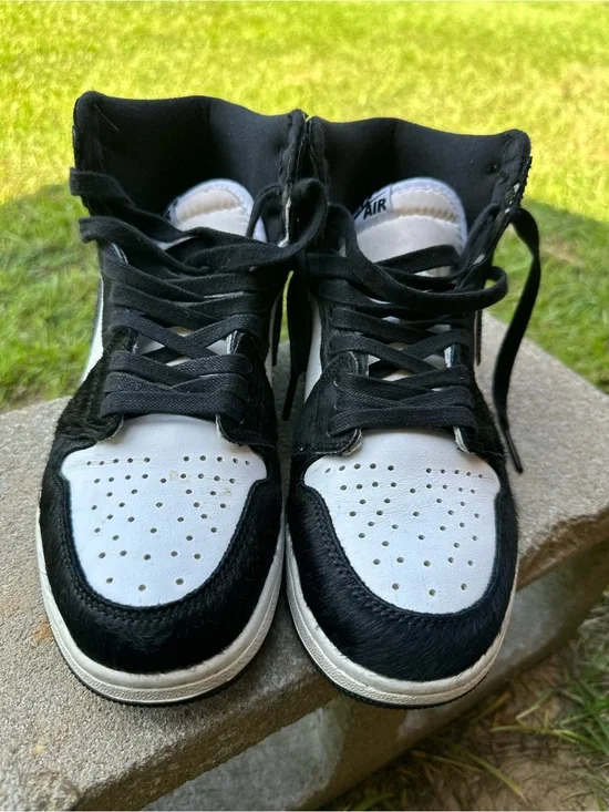Jordan Black and White High-Top Sneakers