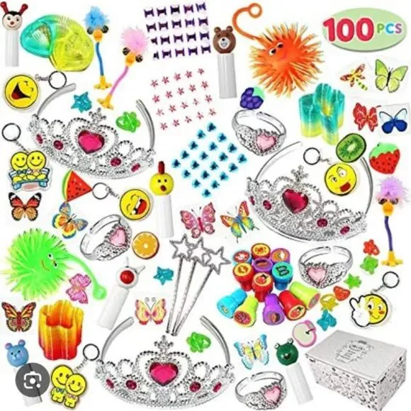 71 Piece Princess Jewelry Play Set Birthday Dress Up Party Favors Gift Bag Toys