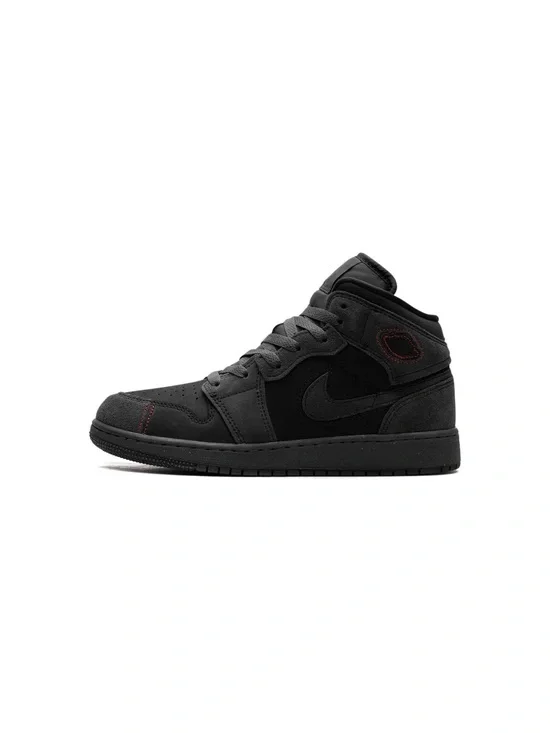 Nike Air Jordan 1 Mid SE Craft GS Youth 7 Dark Smoke Red FQ7742-001