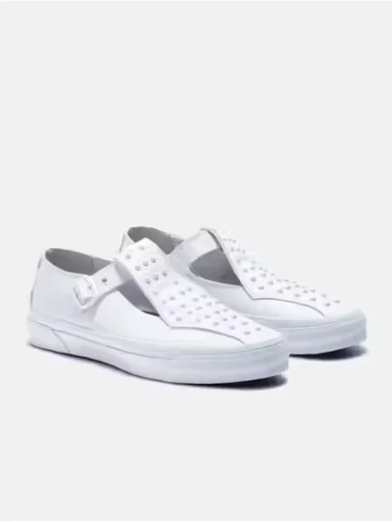 Vans Premium Mary Jane Pearlized White Studded Leather Men’s 12 RARE Women 13.5