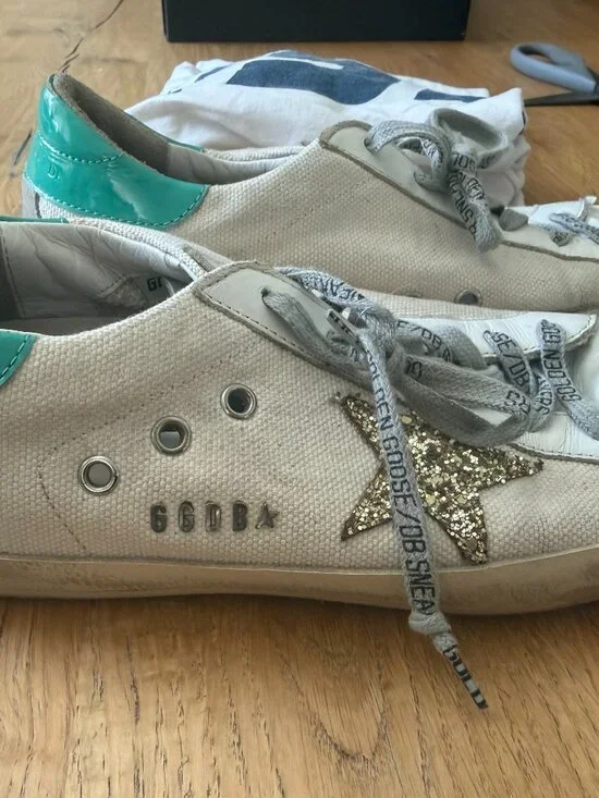 Golden Goose Canvas Tennis Shoes