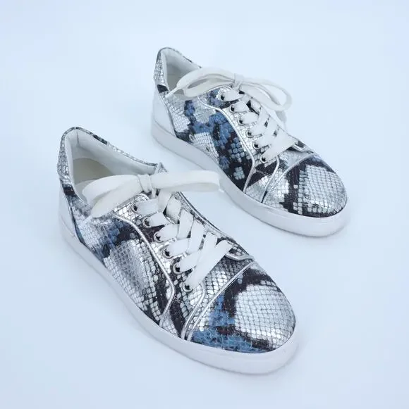 CHRISTIAN LOUBOUTIN Fun Vieira Orlato Sneaker Amazonia Silver Women's 36/US 6