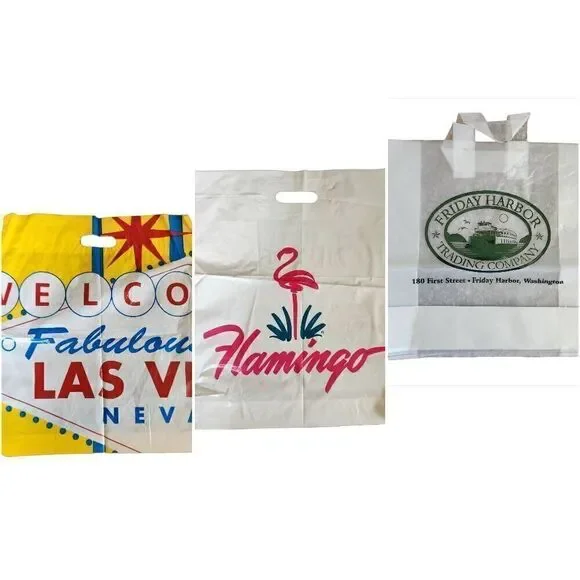 Vintage shopping bag bundle Las Vegas Nevada flamingo Friday Harbor Trading Co.